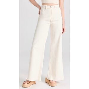 DL1961 NWT Cream Hepburn Wide Leg Jeans - Size 16